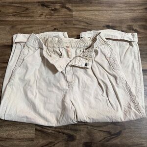 Free People Light Cream Trousers